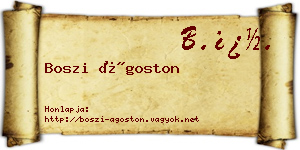 Boszi Ágoston névjegykártya